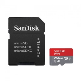 Карта памяти Sandisk Ultra 256GB MicroSDXC Class 10/UHS-I/U1/A1/100 Мб/с SDSQUAR-256G-GN6MA