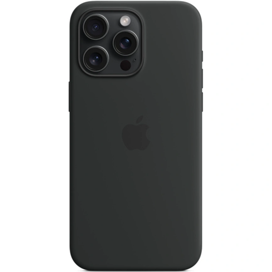 Силиконовый чехол Apple MagSafe для iPhone 15 Pro Max Black фото 1