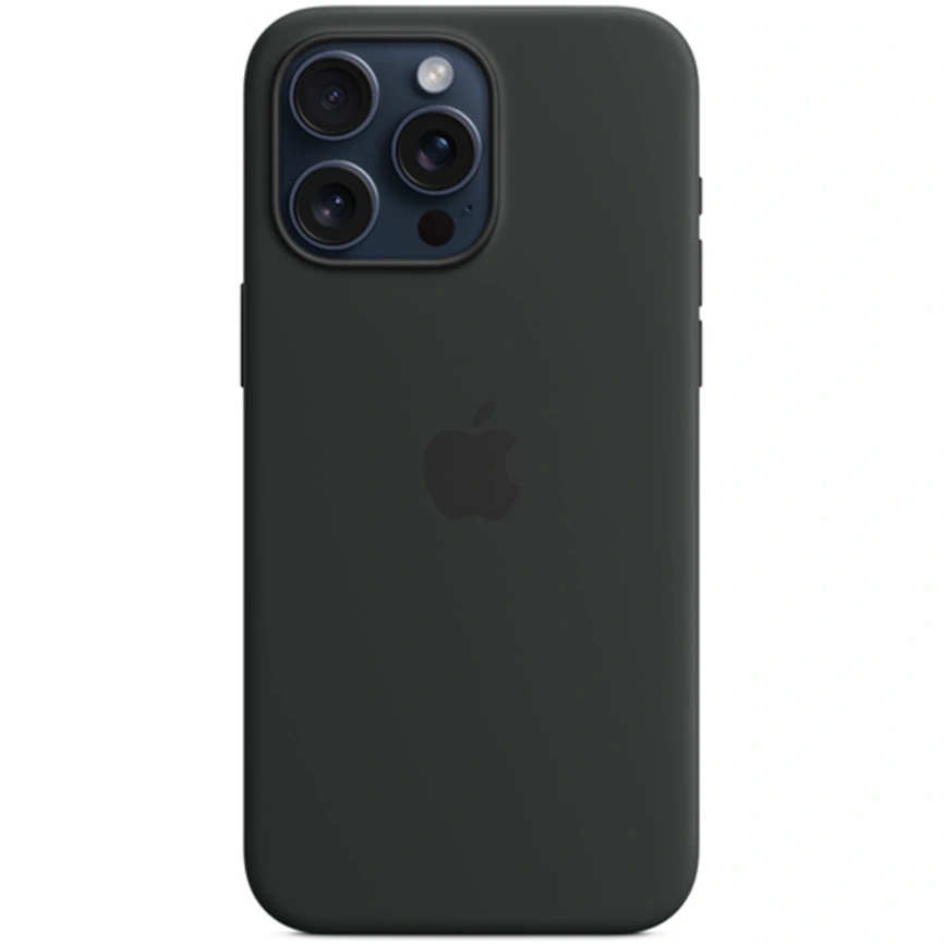 Силиконовый чехол Apple MagSafe для iPhone 15 Pro Max Black фото 3