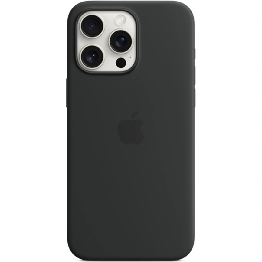 Силиконовый чехол Apple MagSafe для iPhone 15 Pro Max Black фото 2