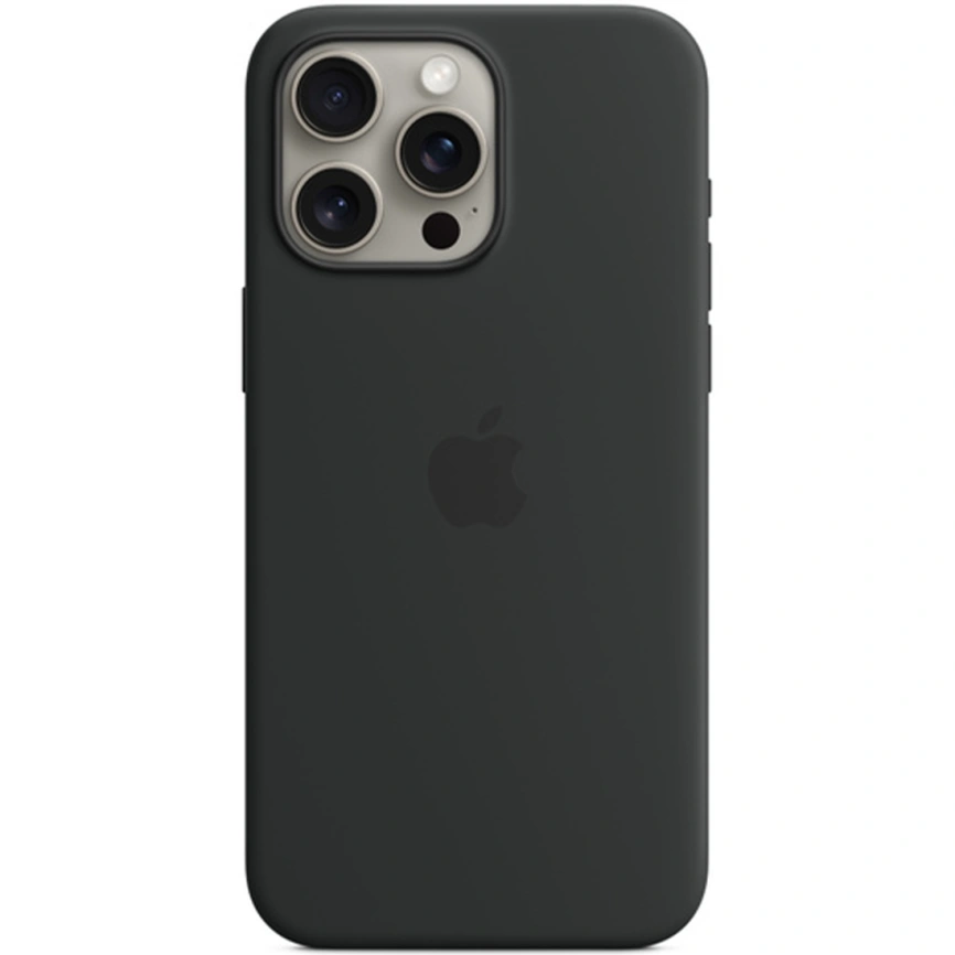 Силиконовый чехол Apple MagSafe для iPhone 15 Pro Max Black фото 4