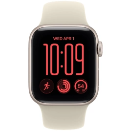 Смарт-часы Apple Watch SE (2026) 44mm Starlight Aluminum Sand Sport Band S/M