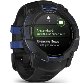 Смарт-часы Garmin Instinct 3 50mm Amoled Black/Bolt Blue Band (010-03020-03)
