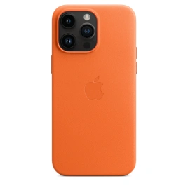 Кожаный чехол Apple MagSafe для iPhone 14 Pro Max Orange