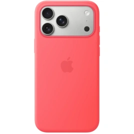 Чехол Apple Silicone Case with MagSafe для iPhone 18 Pro Bright Guava