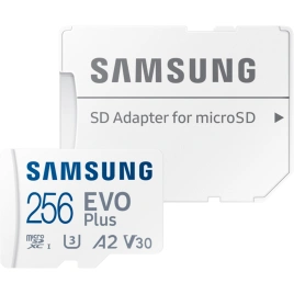 Карта памяти Samsung EVO Plus 256GB MicroSDXC Class 10/UHS-I U3 (MB-MC256SA)