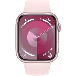 Смарт-часы Apple Watch Series 9 41mm Pink Aluminum Case with Light Pink Sport Band S/M (MR933)