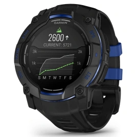 Смарт-часы Garmin Instinct 3 50mm Amoled Black/Bolt Blue Band (010-03020-03)