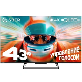 Телевизор Sber 43" QLED 4K UHD Салют ТВ (SDF-43UQ7000MBA)