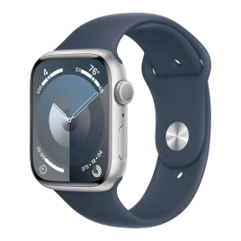 Смарт-часы Apple Watch Series 9 41mm Silver Aluminum Case with Storm Blue Sport Band M/L (MR913)