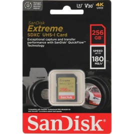 Карта памяти Sandisk Extreme 256GB SDXC Class 10/UHS-I U3 V30 SDSDXVV-256G-GNCIN