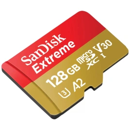 Карта памяти Sandisk Extreme 128GB microSDXC Class+ SD Adapter 10/UHS-I/U3/160 Мб/с SDSQXA1-128G-GN6MA