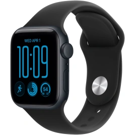 Смарт-часы Apple Watch SE (2026) 44mm Midnight Aluminum Black Sport Band S/M