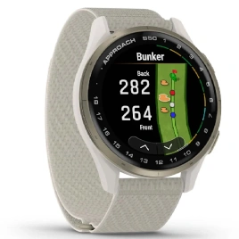 Смарт-часы Garmin Approach S50 43mm (010-03010-01) Cream Gold/Ivory ComfortFit Nylon Band