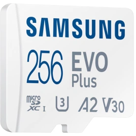 Карта памяти Samsung EVO Plus 256GB MicroSDXC Class 10/UHS-I U3 (MB-MC256SA)