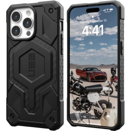 Чехол UAG с поддержкой MagSafe Monarch Pro для iPhone 15 Pro Carbon Fiber (114221114242)