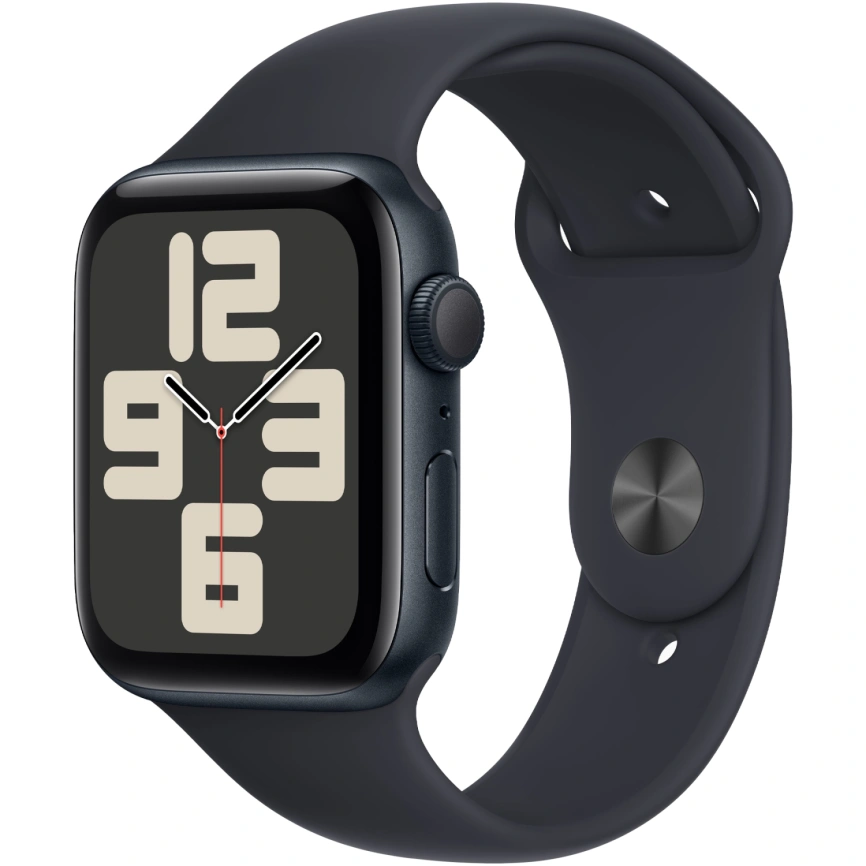 Смарт-часы Apple Watch SE (2023) 44mm Midnight Aluminium Case with Midnight Sport Band M/L (MRE93) фото 1