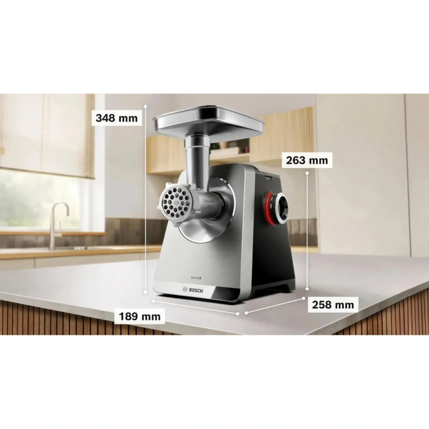 Мясорубка Bosch Series 8 MFWS820M Black фото 6