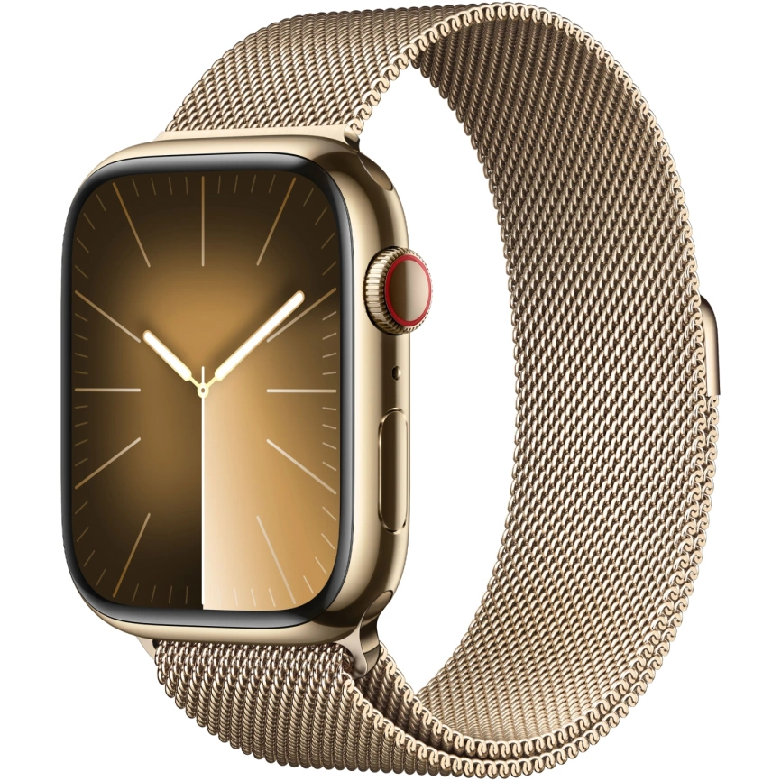 Смарт-часы Apple Watch Series 9 45 mm Gold Stainless Steel Case with Gold Milanese Loop фото 1