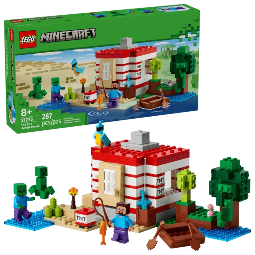 Конструктор LEGO Minecraft The TNT Jungle House 21275 фото 1