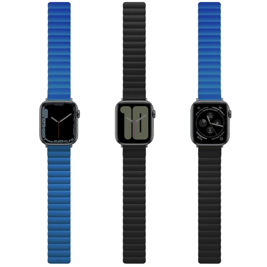 Ремешок Uniq Revix reversible Magnetic для Apple Watch 38/40/41 Blue/Black фото 2