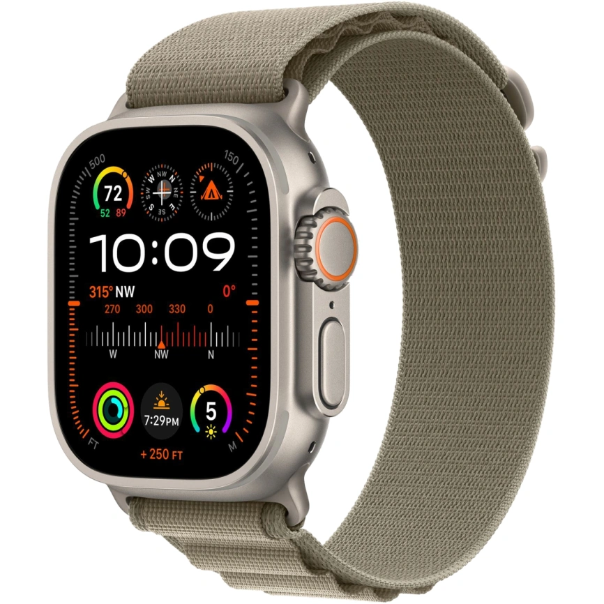 Смарт-часы Apple Watch Ultra 2 49mm Titanium Case with Olive Alpine Loop S фото 1