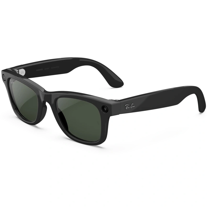Умные очки Ray-Ban Wayfarer (Gen 2) Shiny Black M Clear to Graphite Green Transitions фото 2