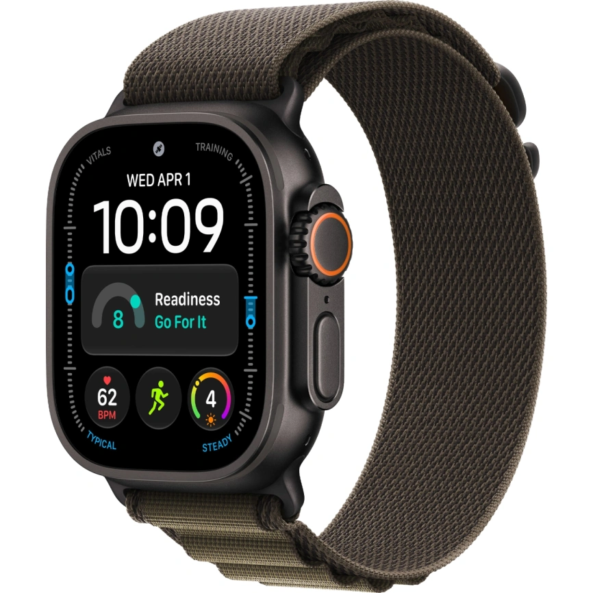 Смарт-часы Apple Watch Ultra 4 (2026) 49mm Black Titanium Case with Dark Olive Alpine Loop M фото 1