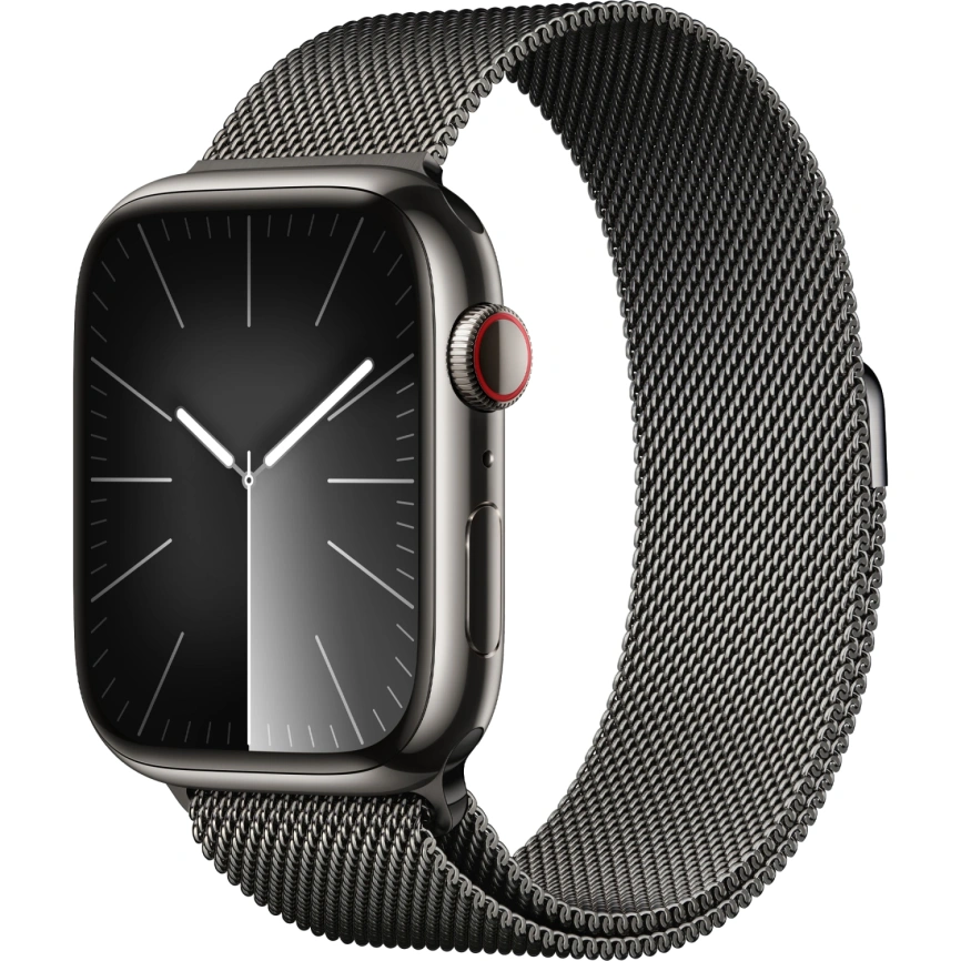 Смарт-часы Apple Watch Series 9 41 mm Graphite Stainless Steel Case with Graphite Milanese Loop фото 1