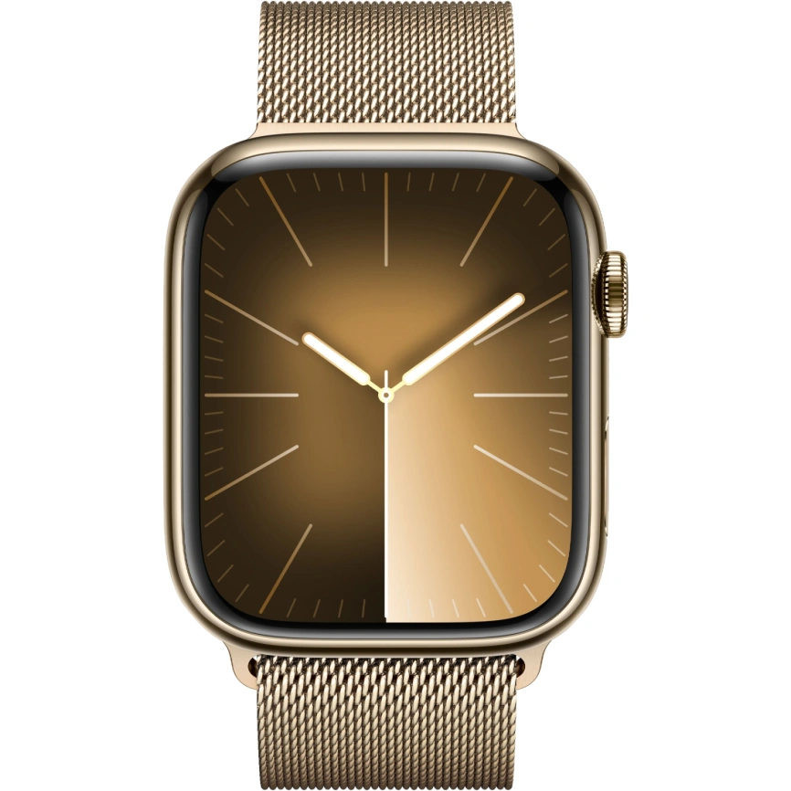 Смарт-часы Apple Watch Series 9 45 mm Gold Stainless Steel Case with Gold Milanese Loop фото 3