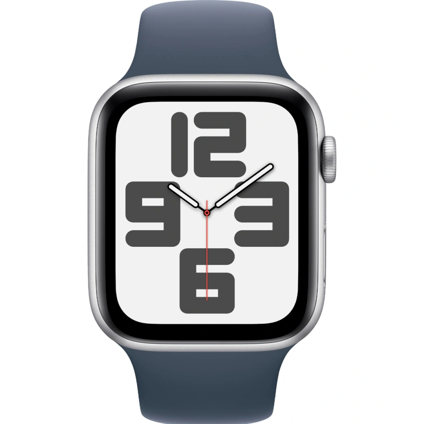 Смарт-часы Apple Watch SE (2023) 40mm Silver Aluminium Case with Storm Blue Sport Band M/L (MRE23) фото 4