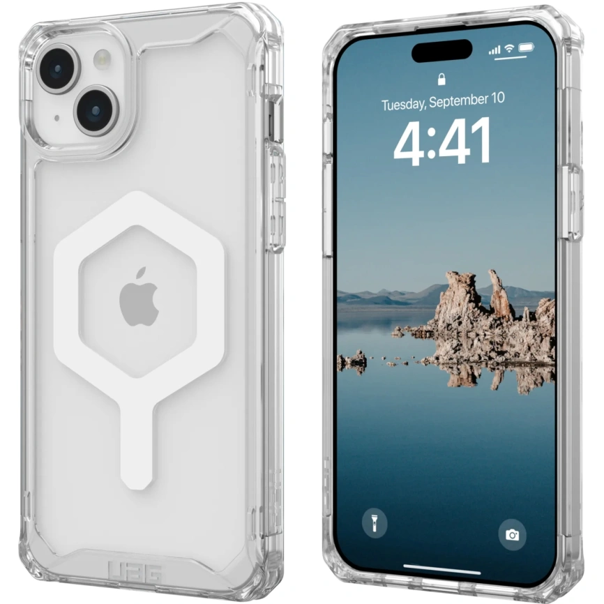 Чехол UAG с поддержкой MagSafe Plyo для iPhone 15 Plus Ice/White (114314114341) фото 2