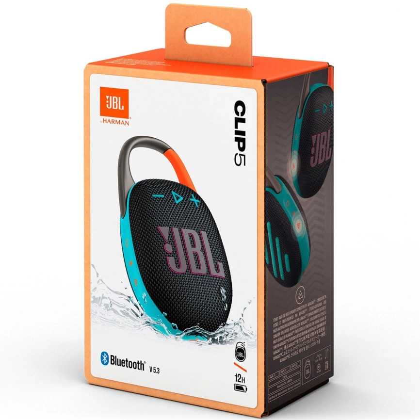 Портативная колонка JBL Clip 5 Black/Blue фото 6