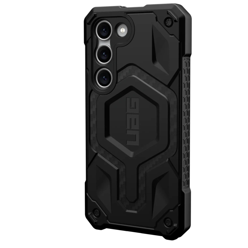 Чехол UAG Monarch PRO with MagSafe для Galaxy S24 Plus Carbon Fiber фото 1