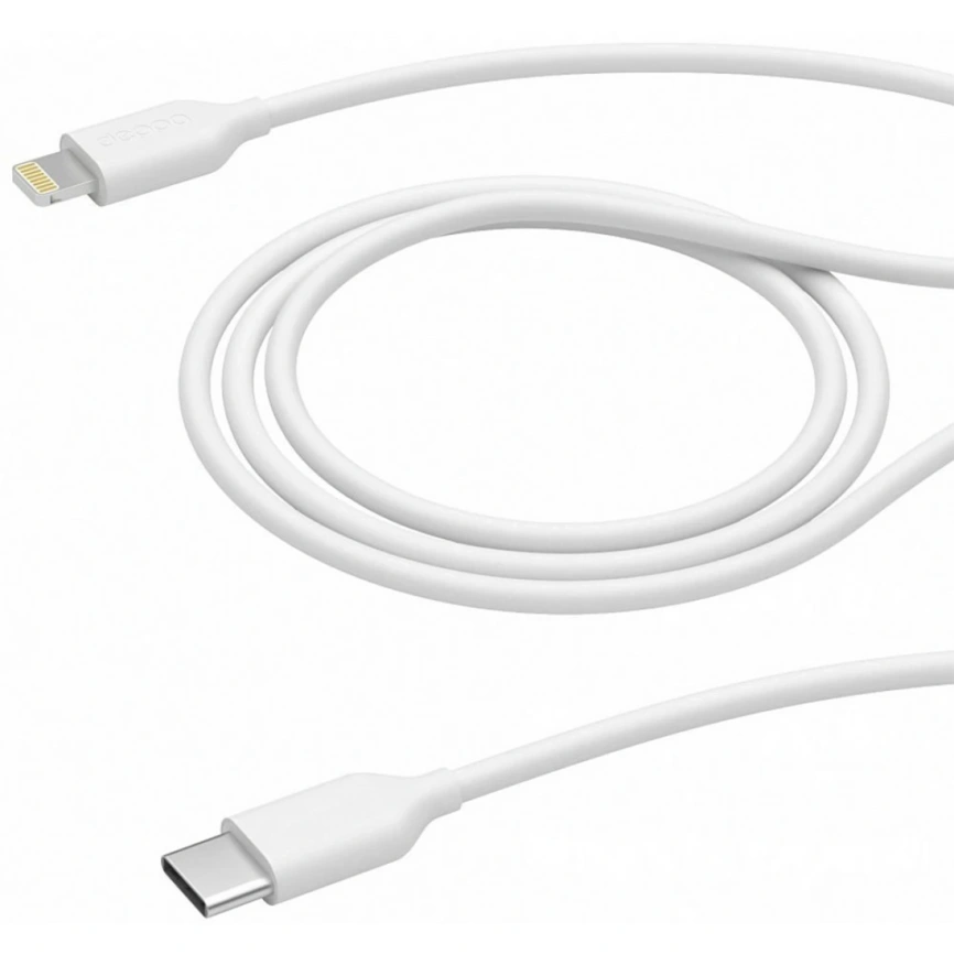 Кабель Deppa USB-C/Lightning 1,2m 72231 White фото 2