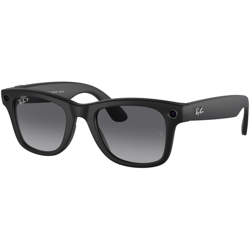 Умные очки Ray-Ban Wayfarer Matte Black/Polar (RW4008) M Gradient Graphite фото 1