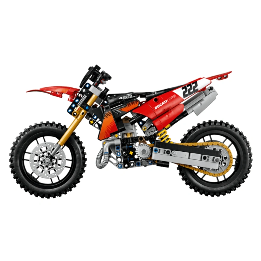 Конструктор LEGO Technic Ducati Desmo450 MX Factory Motorcycle 42238 фото 3