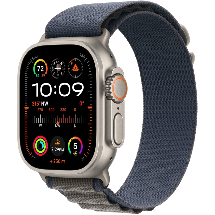 Смарт-часы Apple Watch Ultra 2 49mm Titanium Case with Blue Alpine Loop M фото 1