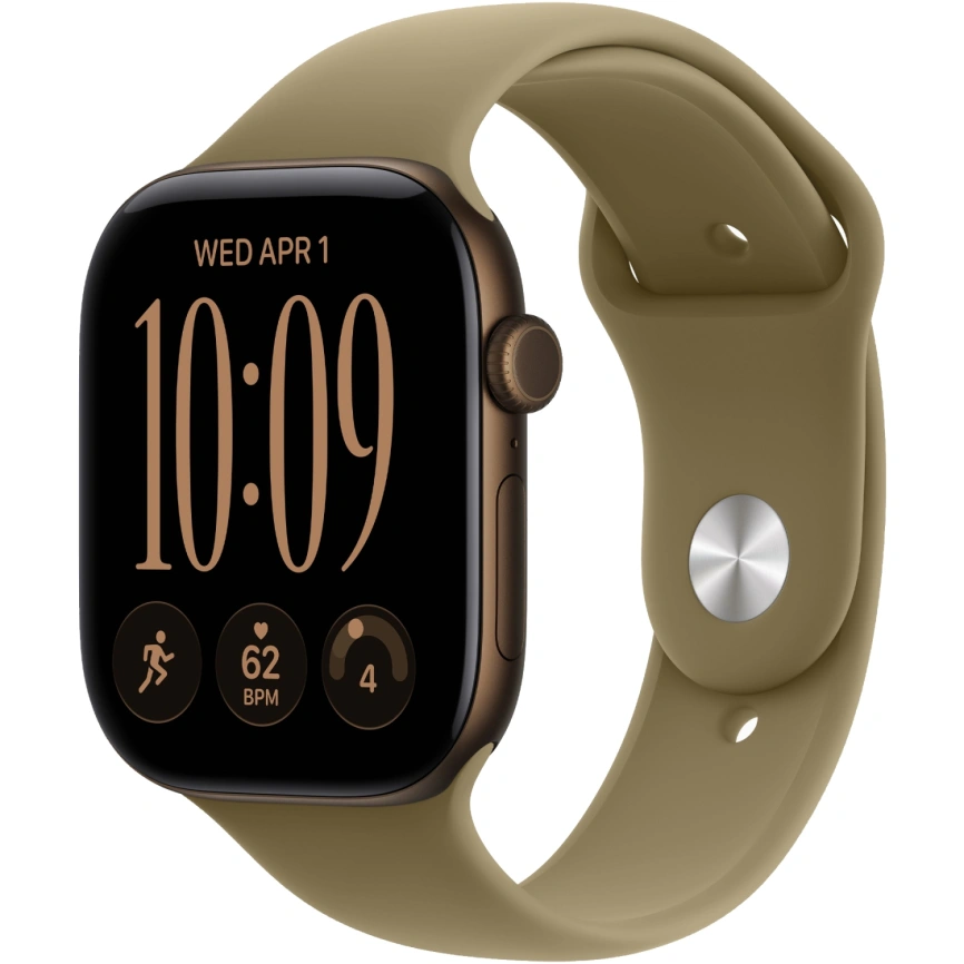 Смарт-часы Apple Watch Series 12 46mm Dark Bronze Aluminum Case with Olive Sport Band S/M фото 1