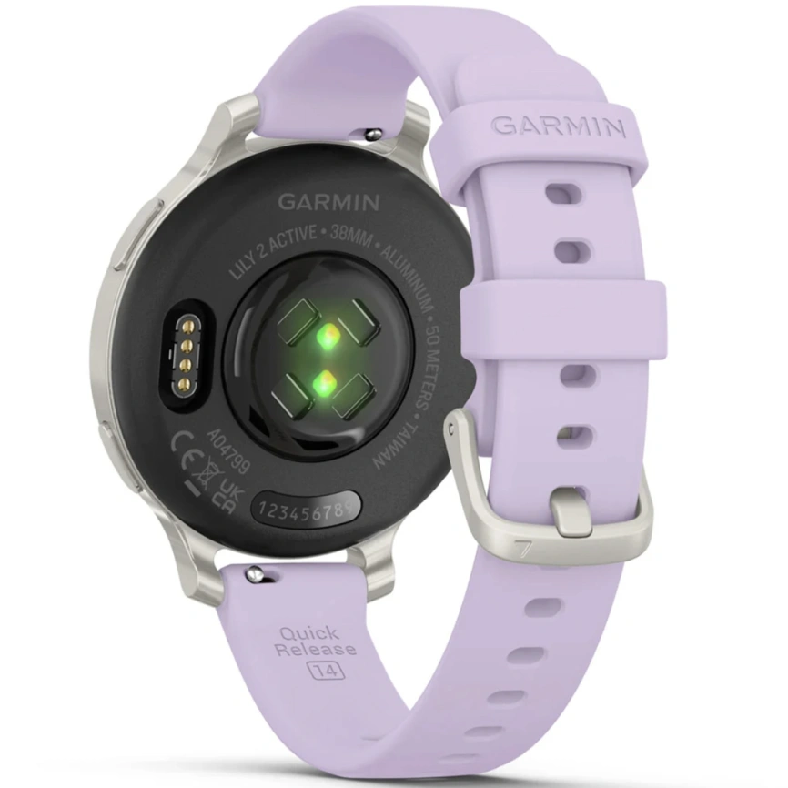 Смарт-часы Garmin Lily 2 Active (010-02891-01) Silver/Purple Jasmine Silicone фото 2