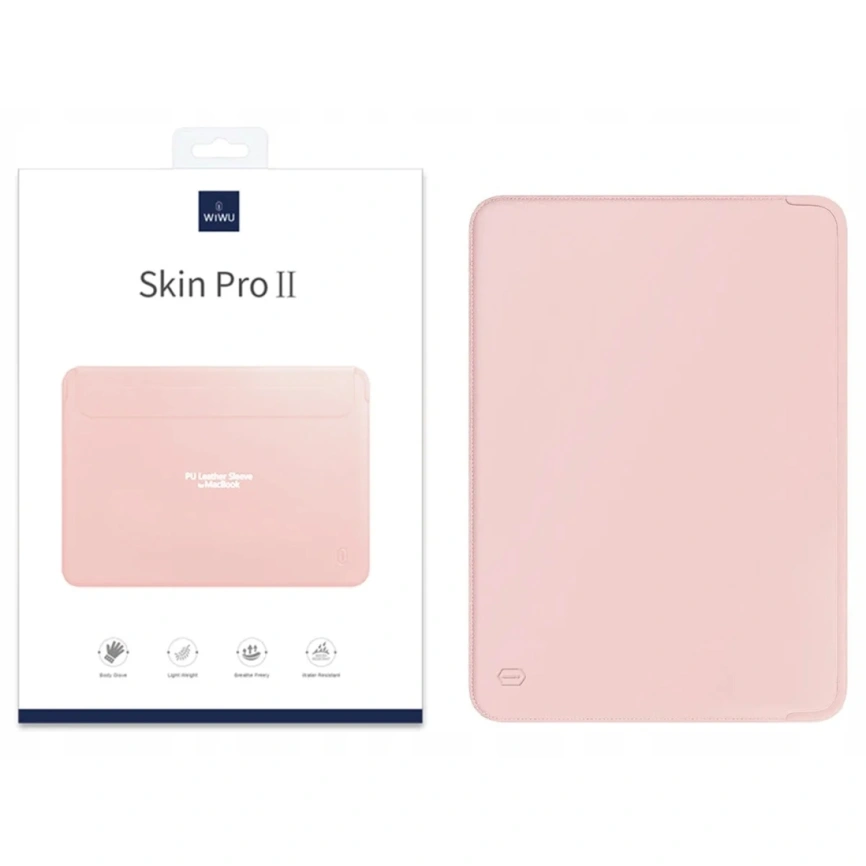 Чехол-конверт WIWU Skin Pro II для Macbook 13 Pink фото 2