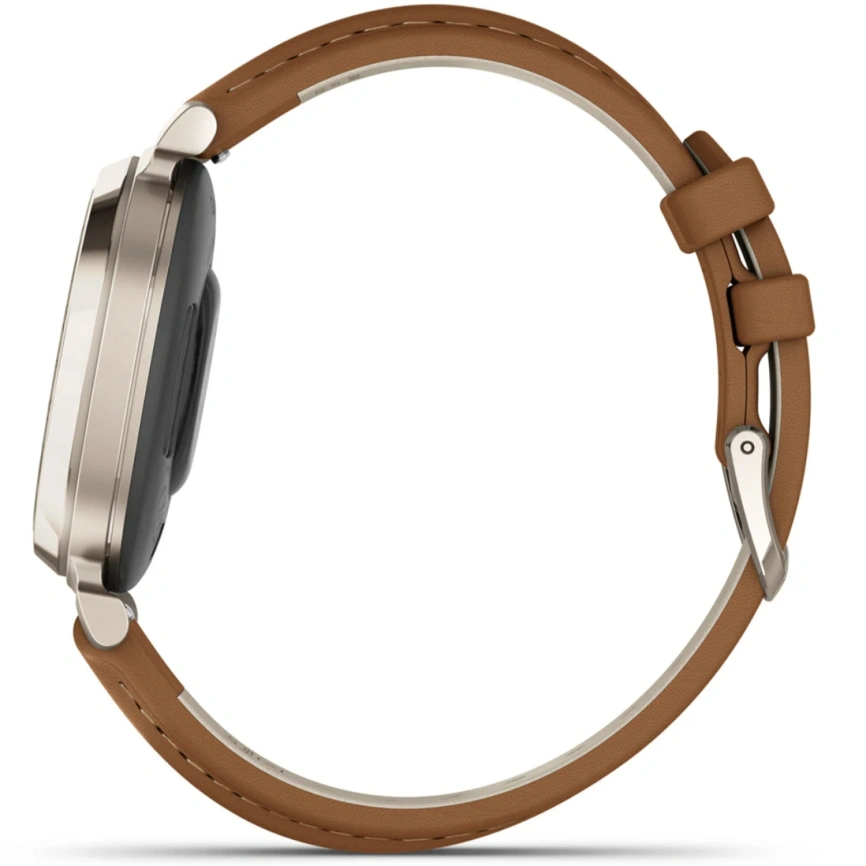 Смарт-часы Garmin Lily 2 Classic (010-02839-02) Cream Gold Tan Leather Band фото 4