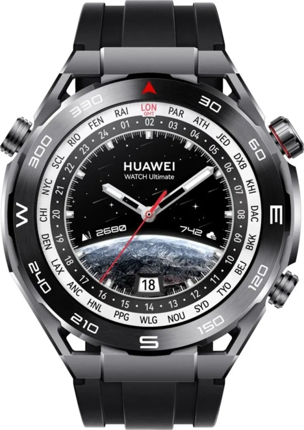 Смарт-часы Huawei Watch Ultimate 48mm Black/HNBR Strap (55020AGP) фото 3