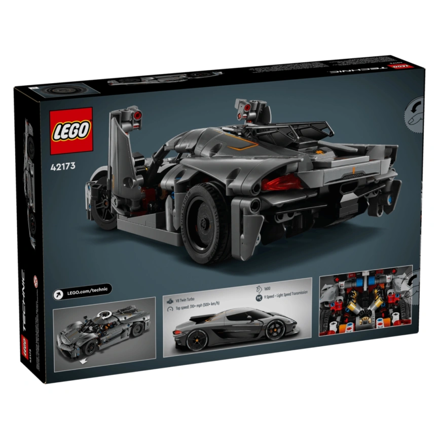 Конструктор LEGO Technic Koenigsegg Jesko Absolut Grey Hypercar 42173 фото 8