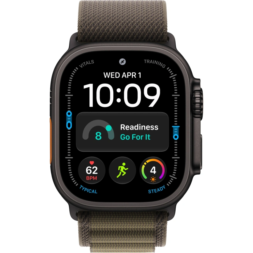 Смарт-часы Apple Watch Ultra 4 (2026) 49mm Black Titanium Case with Dark Olive Alpine Loop S фото 3