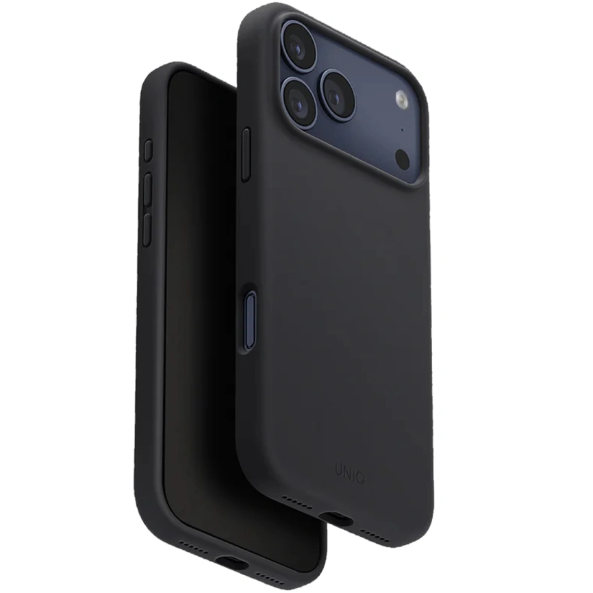 Чехол Uniq Lino Hybrid Silicone Case with MagClick для iPhone 17 Pro Max Charcoal Gray фото 1