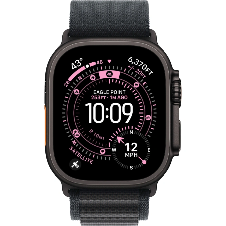 Смарт-часы Apple Watch Ultra 3 (2025) 49mm Black Titanium Case with Black Alpine Loop L фото 3