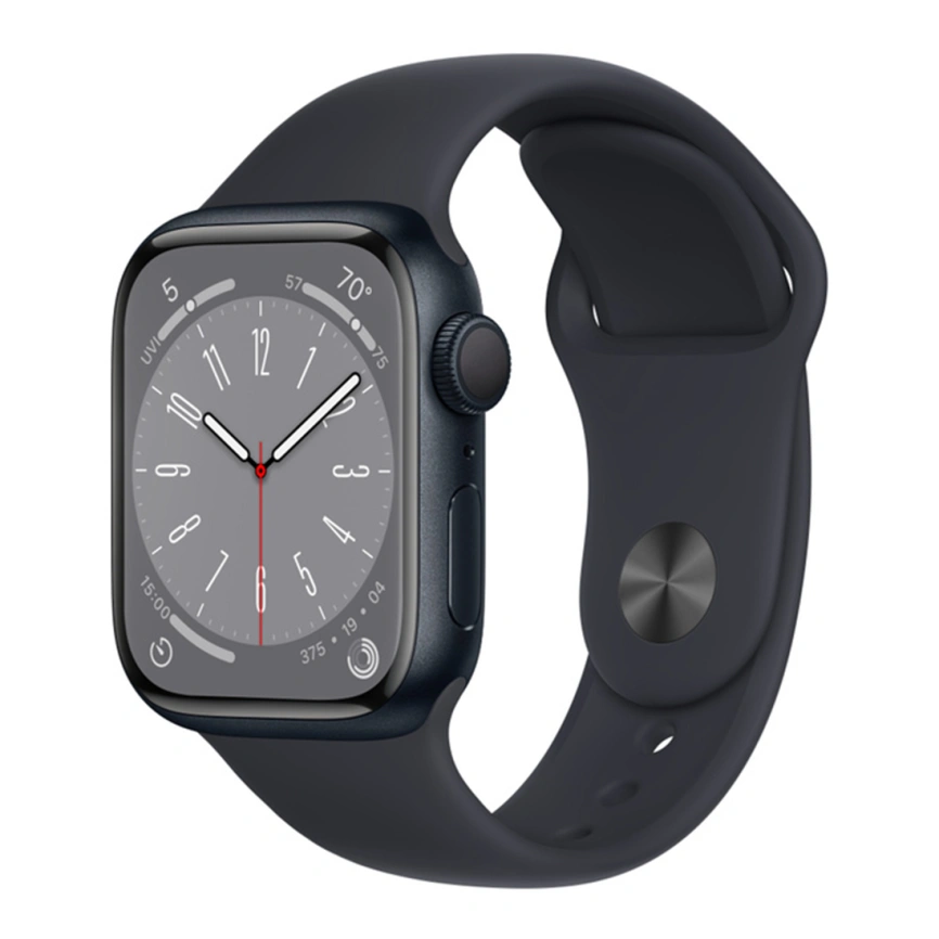 Смарт-часы Apple Watch Series 8 GPS 41mm Midnight/Black Sport Band фото 1