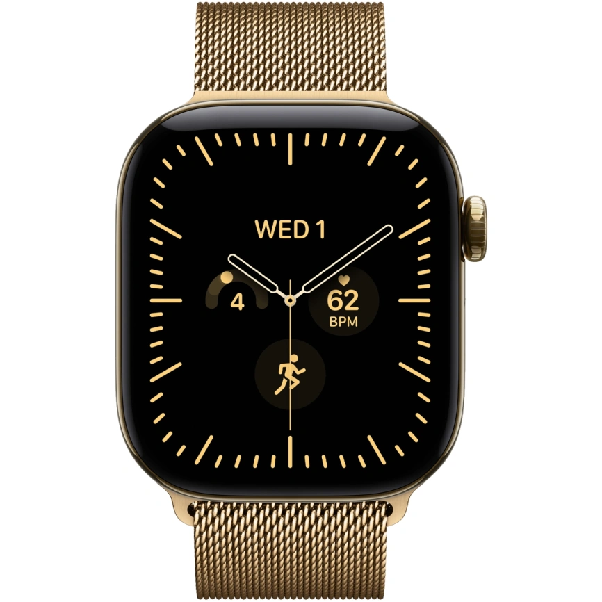 Смарт-часы Apple Watch Series 12 42mm Radiant Gold Titanium Case with Radiant Gold Milanese Loop фото 3