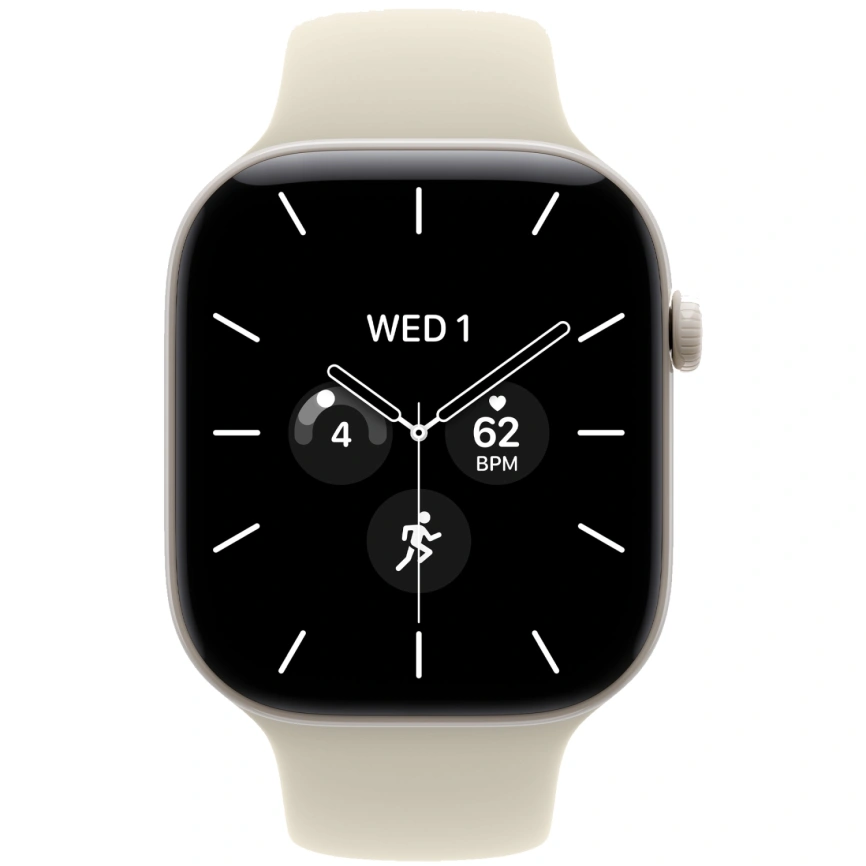 Смарт-часы Apple Watch Series 12 46mm Pearl White Ceramic Case with Sand Sport Band M/L фото 3